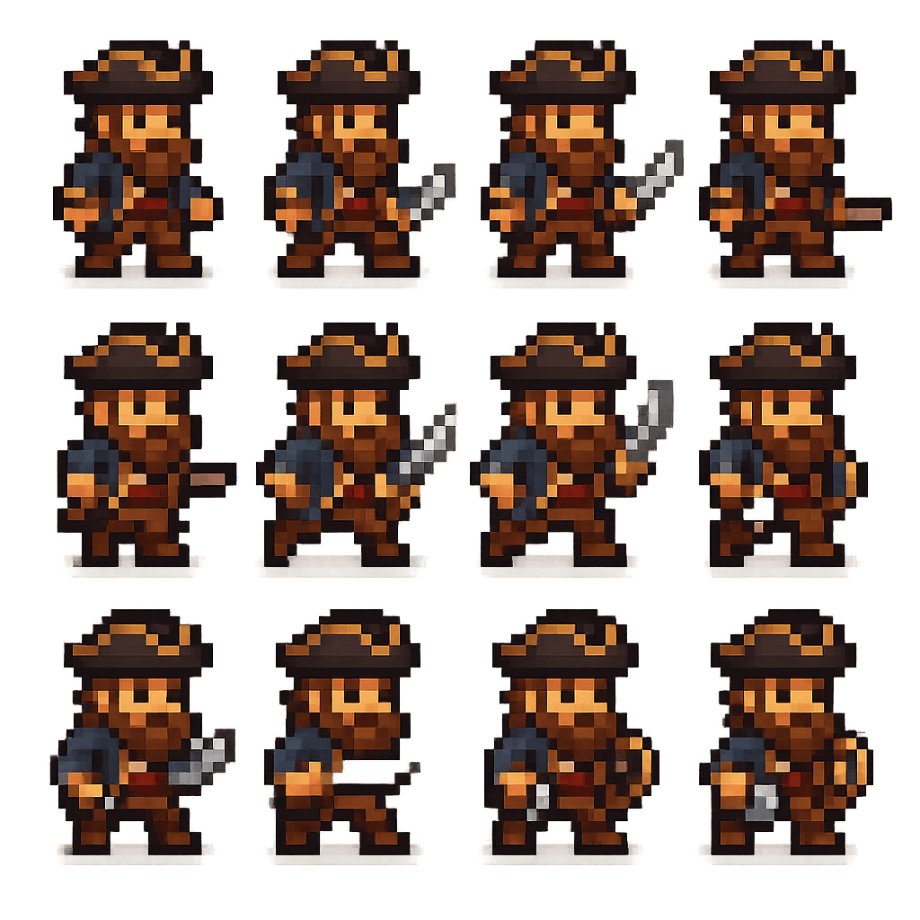 Pirate (Main Character) sprite sheet